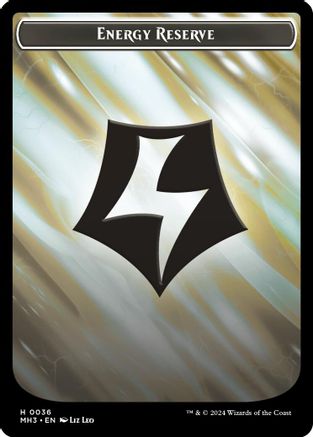 Energy Reserve (Ripple Foil) // Servo Double-Sided Token  [Foil]  (MH3-36 // 33) - [Modern Horizons 3] - Trinity Hobby