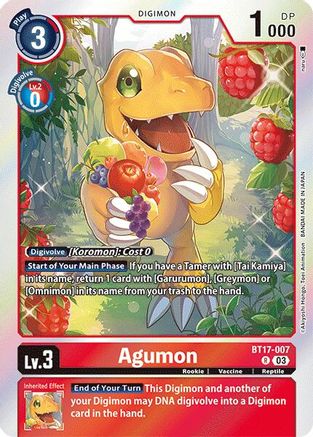 Agumon [BT17-007] [Secret Crisis] - Trinity Hobby