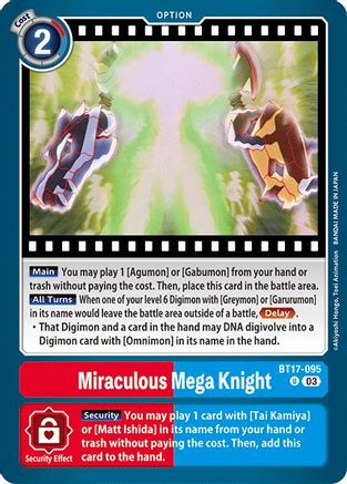 Miraculous Mega Knight [BT17-095] [Secret Crisis] - Trinity Hobby