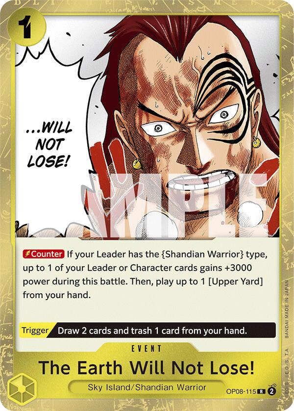 The Earth Will Not Lose! (OP08-115) - [Two Legends] Foil - Trinity Hobby