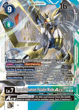 Imperialdramon: Paladin Mode ACE [BT17-077] [Secret Crisis] - Trinity Hobby
