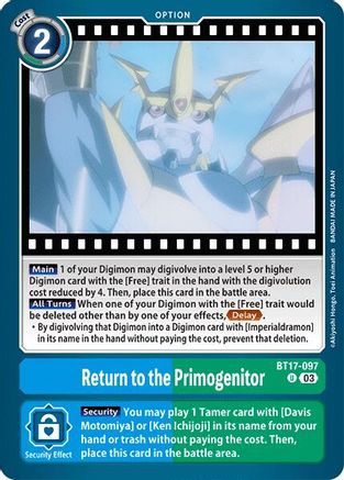 Return to the Primogenitor [BT17-097] [Secret Crisis] - Trinity Hobby