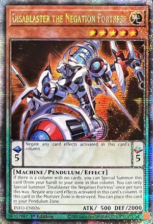 Disablaster the Negation Fortress (Quarter Century Secret Rare) [INFO-EN026] Quarter Century Secret Rare - Trinity Hobby
