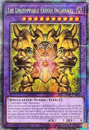 The Unstoppable Exodia Incarnate (Quarter Century Secret Rare) [INFO-EN033] Quarter Century Secret Rare - Trinity Hobby