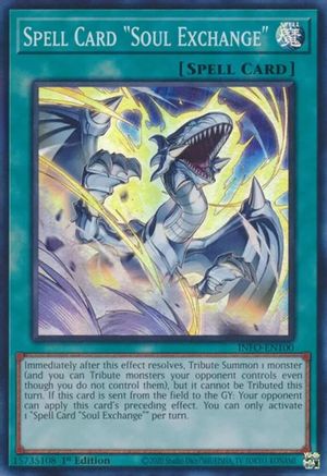 Spell Card "Soul Exchange" [INFO-EN100] Super Rare - Trinity Hobby