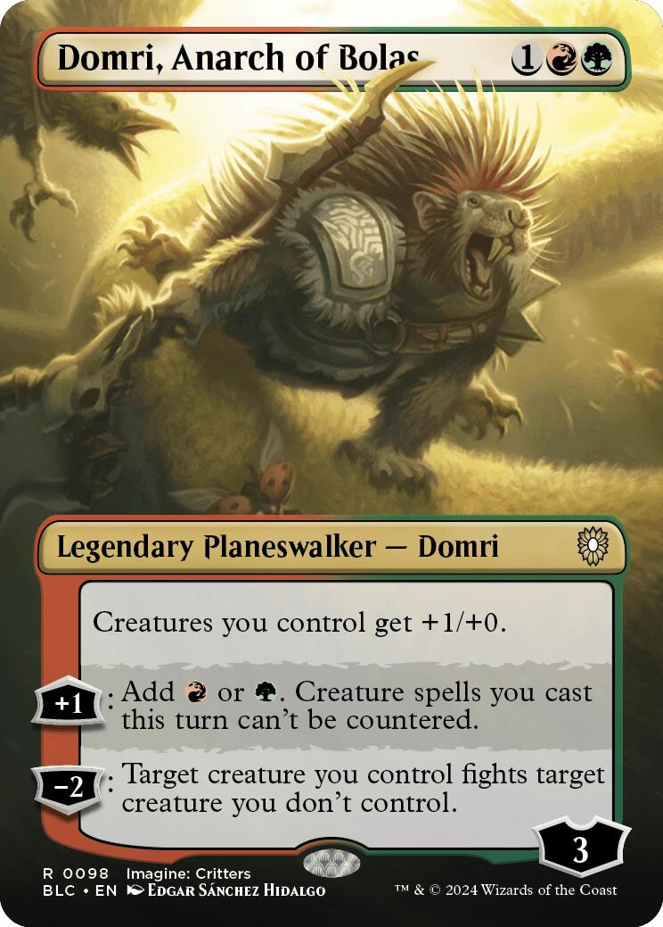 Domri, Anarch of Bolas (Borderless) [Bloomburrow Commander] - Trinity Hobby