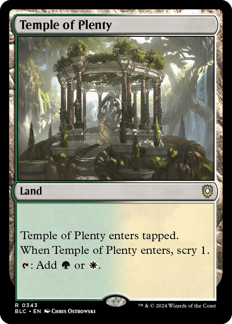 Temple of Plenty [Bloomburrow Commander] - Trinity Hobby