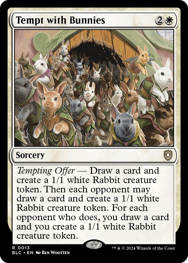 Tempt with Bunnies [Bloomburrow Commander] - Trinity Hobby