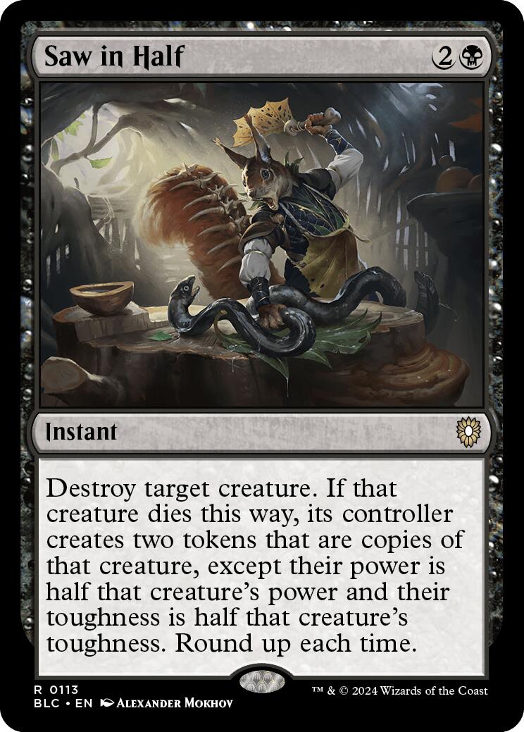 Saw in Half [Bloomburrow Commander] - Trinity Hobby