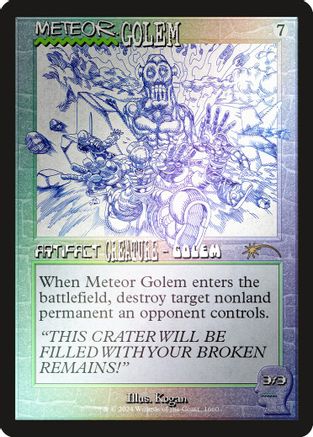 Meteor Golem (1660) (Rainbow Foil) (SLD-1660) - [Secret Lair Drop Series] Foil - Trinity Hobby