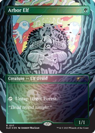 Arbor Elf (Rainbow Foil) (SLD-1317) - [Secret Lair Drop Series] Foil - Trinity Hobby