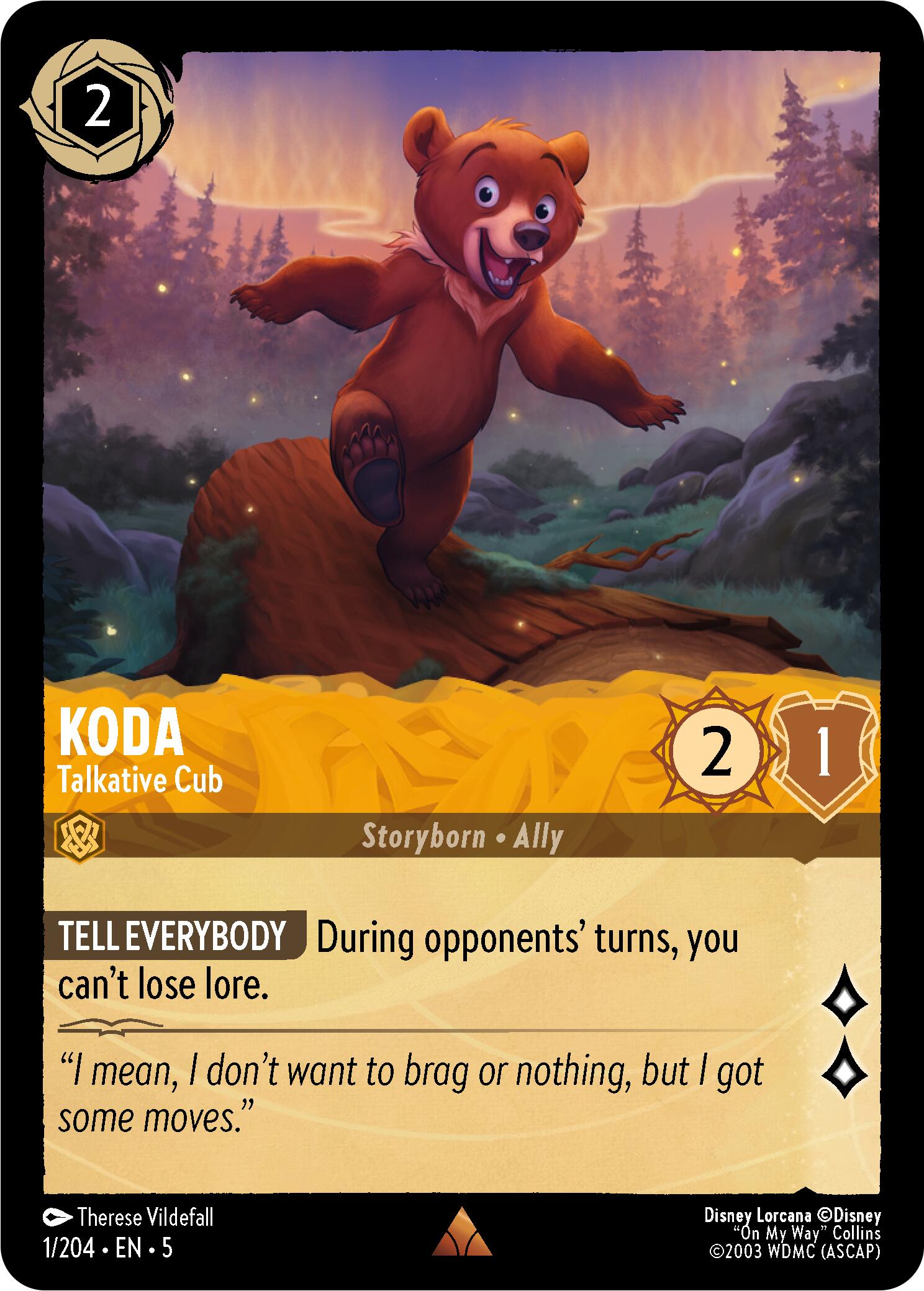 Koda - Talkative Cub (1/204) [Shimmering Skies] - Trinity Hobby