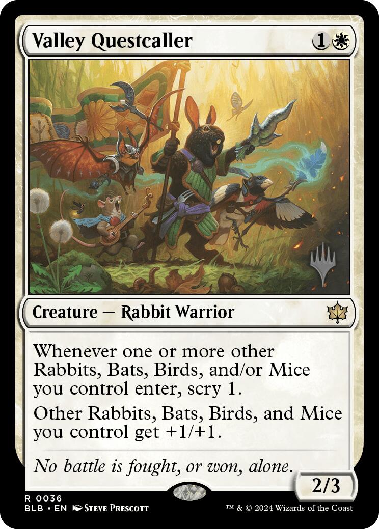 Valley Questcaller (Promo Pack) [Bloomburrow Promos] - Trinity Hobby