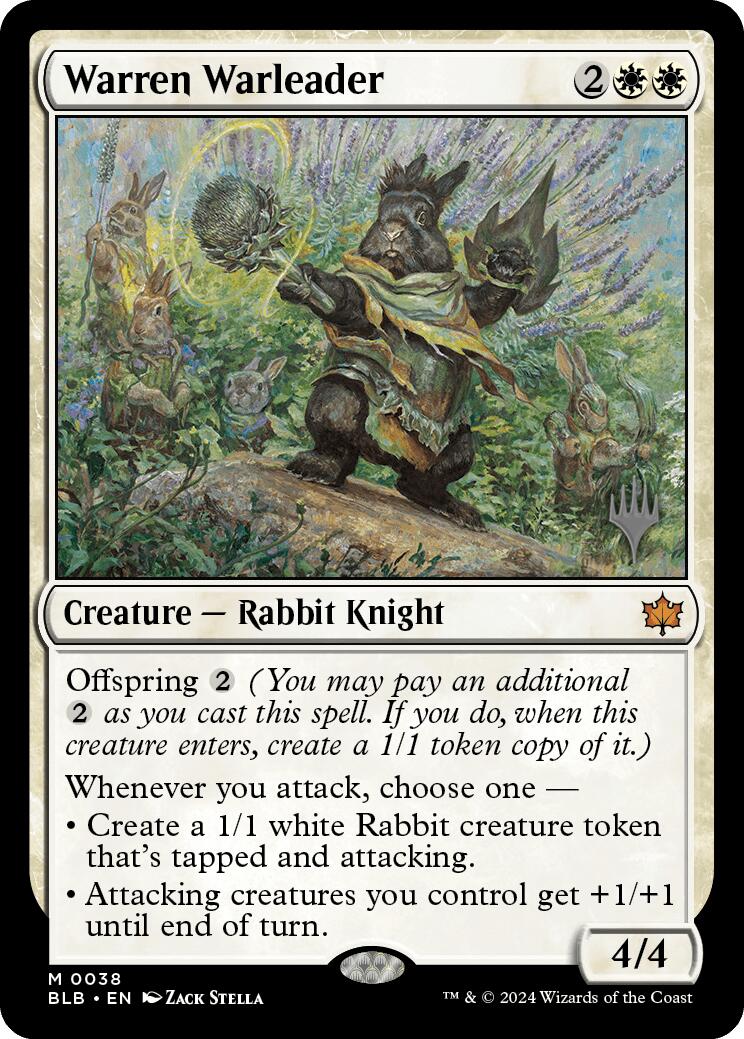 Warren Warleader (Promo Pack) [Bloomburrow Promos] - Trinity Hobby
