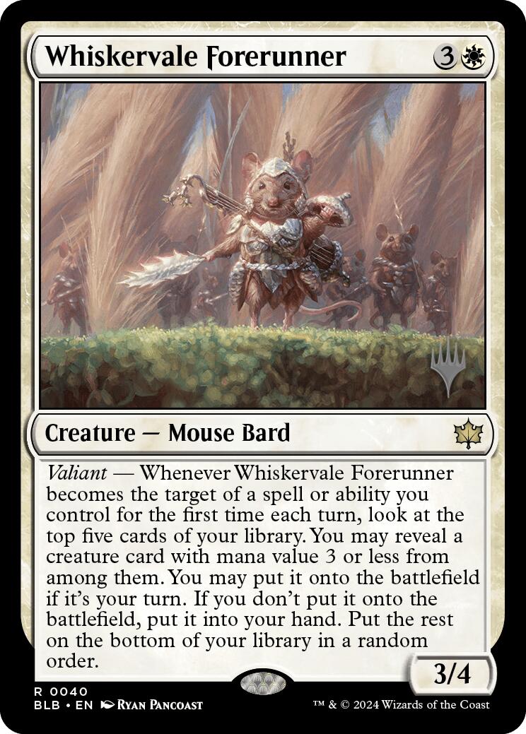 Whiskervale Forerunner (Promo Pack) [Bloomburrow Promos] - Trinity Hobby