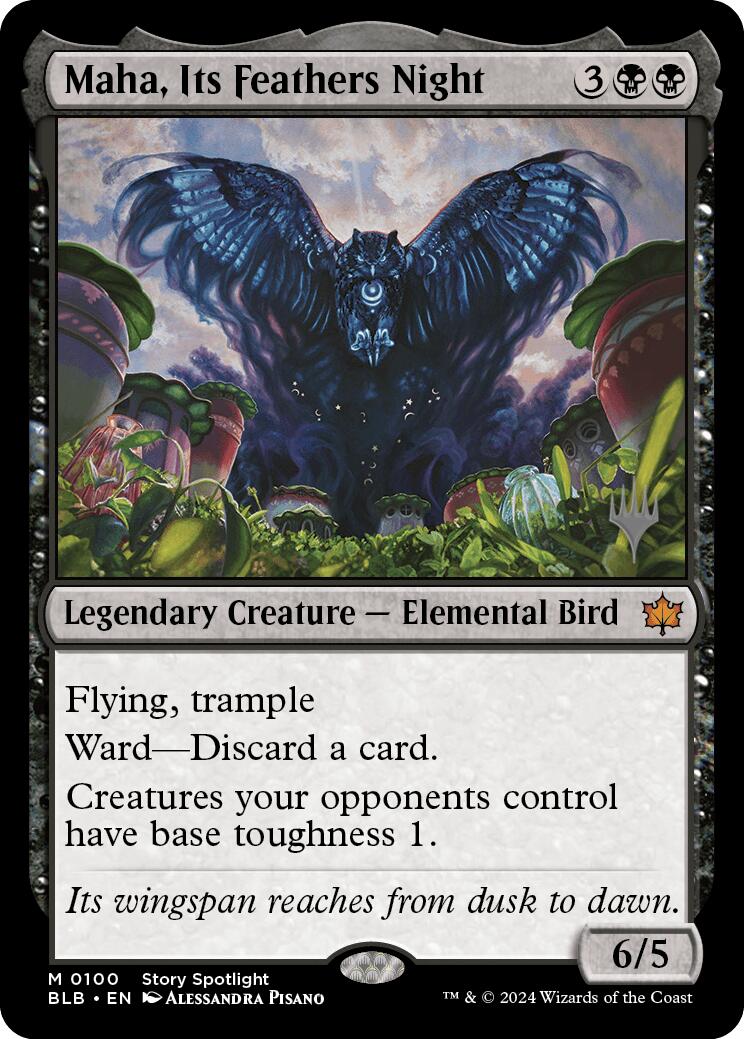 Maha, Its Feathers Night (Promo Pack) [Bloomburrow Promos] - Trinity Hobby