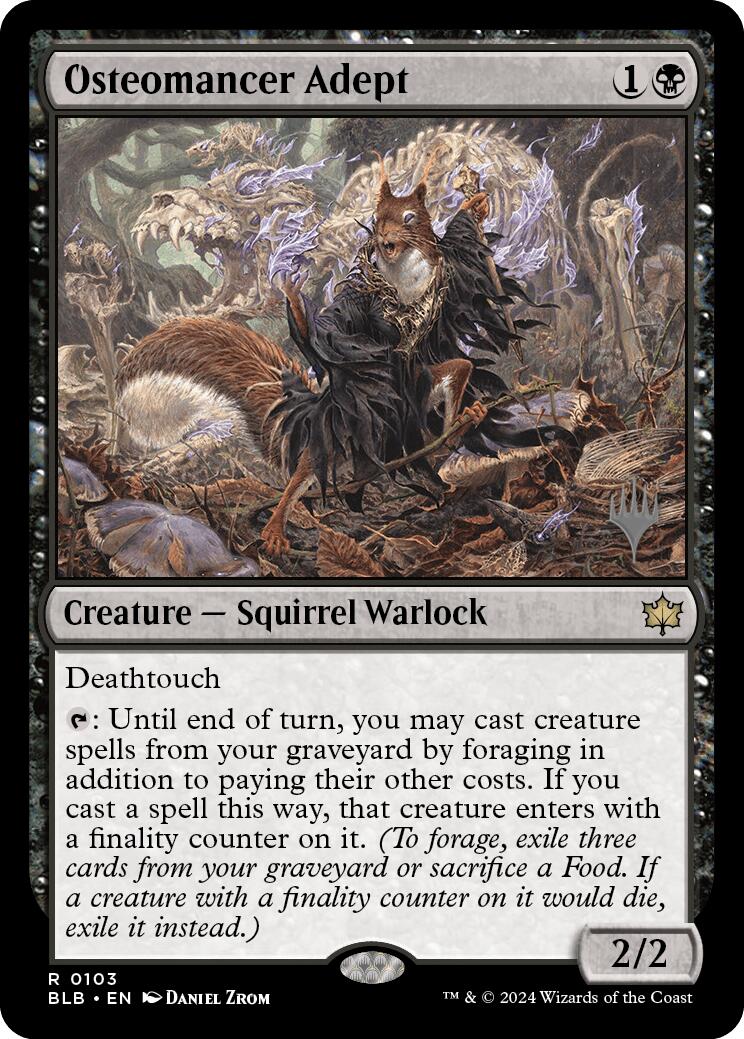 Osteomancer Adept (Promo Pack) [Bloomburrow Promos] - Trinity Hobby
