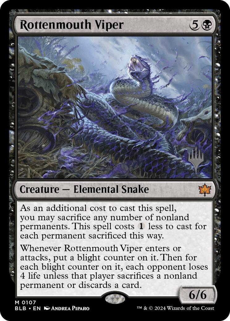 Rottenmouth Viper (Promo Pack) [Bloomburrow Promos] - Trinity Hobby