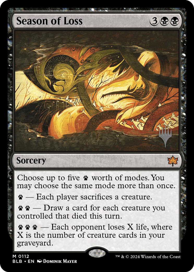 Season of Loss (Promo Pack) [Bloomburrow Promos] - Trinity Hobby