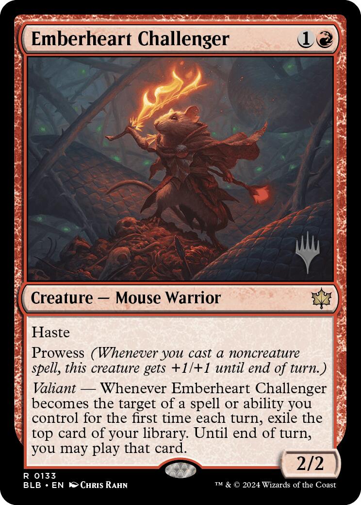 Emberheart Challenger (Promo Pack) [Bloomburrow Promos] - Trinity Hobby