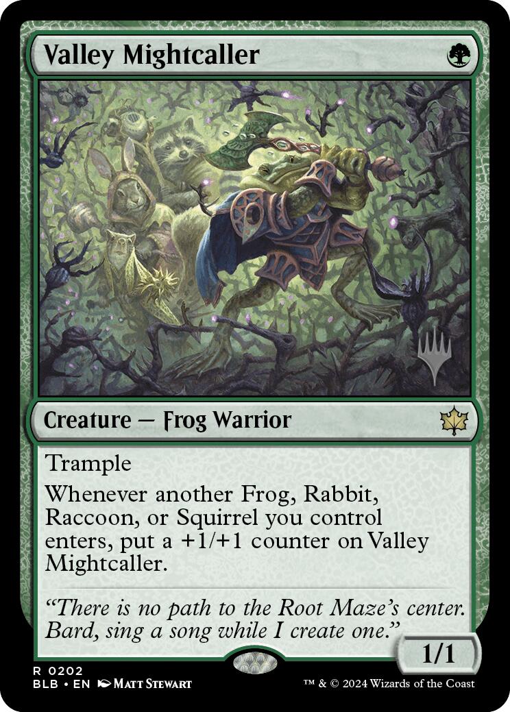Valley Mightcaller (Promo Pack) [Bloomburrow Promos] - Trinity Hobby