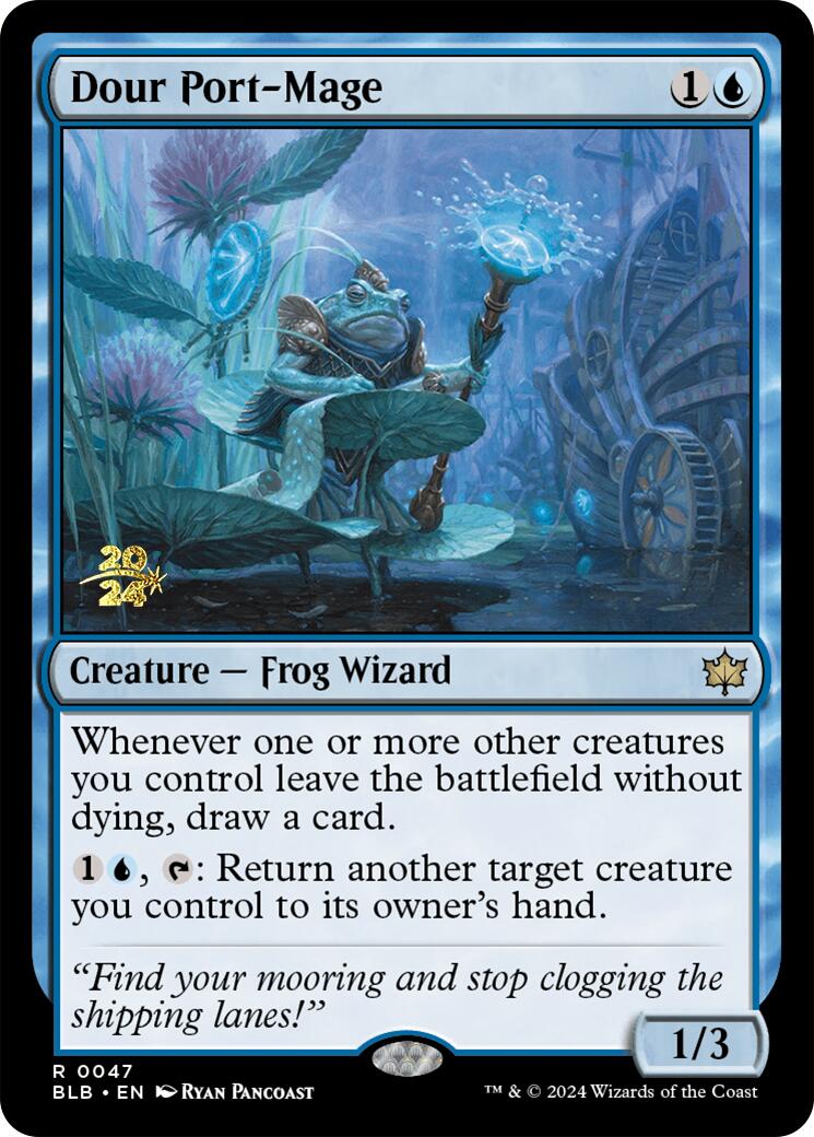 Dour Port-Mage [Bloomburrow Prerelease Promos] - Trinity Hobby