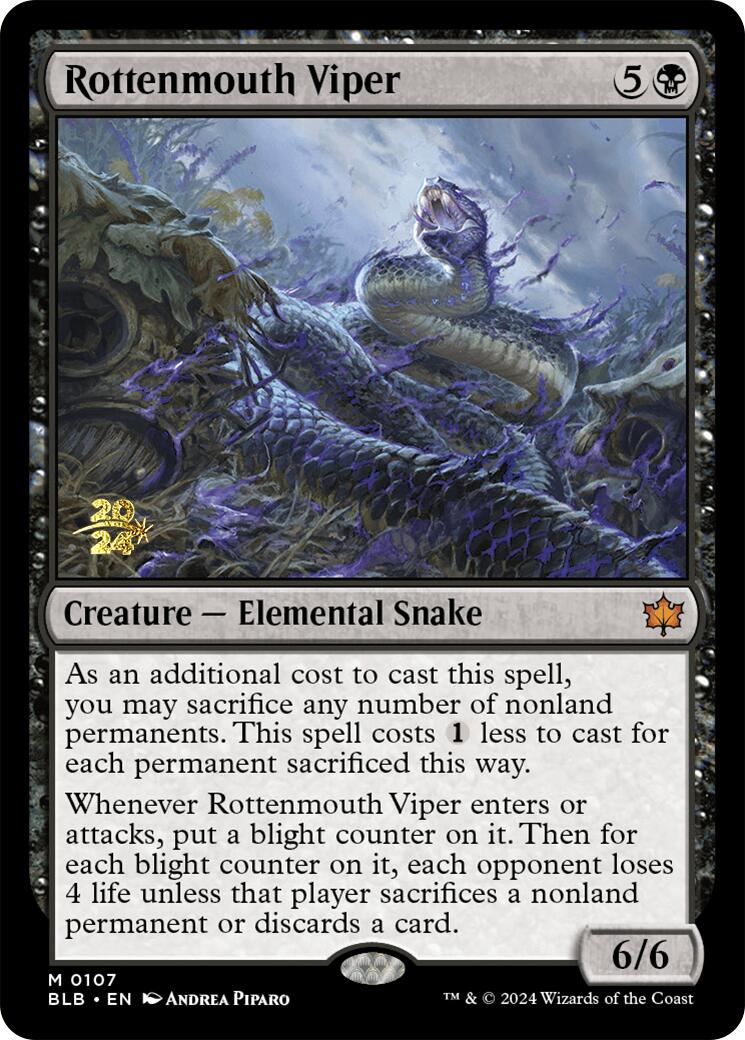 Rottenmouth Viper [Bloomburrow Prerelease Promos] - Trinity Hobby