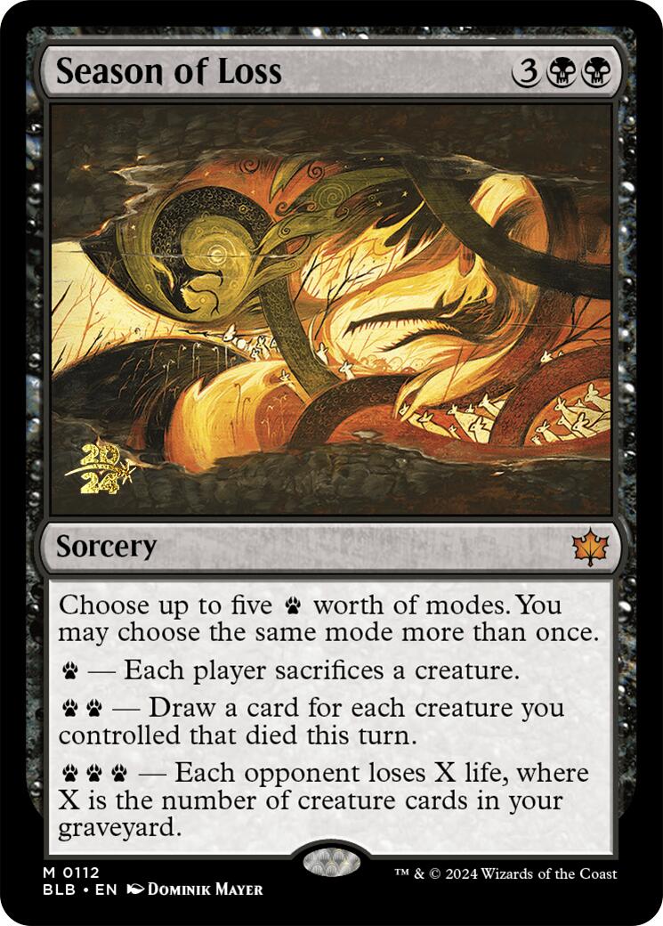 Season of Loss [Bloomburrow Prerelease Promos] - Trinity Hobby