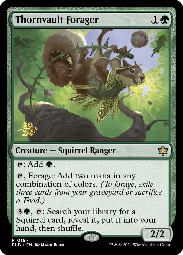 Thornvault Forager [Bloomburrow Prerelease Promos] - Trinity Hobby