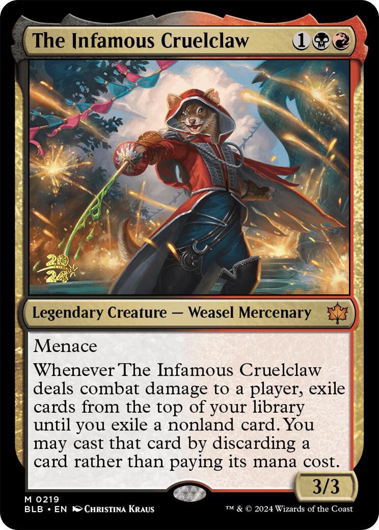 The Infamous Cruelclaw [Bloomburrow Prerelease Promos] - Trinity Hobby