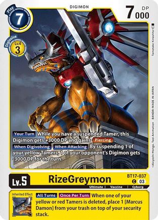 RizeGreymon [BT17-037] [Secret Crisis] - Trinity Hobby