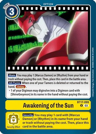 Awakening of the Sun [BT17-099] [Secret Crisis] - Trinity Hobby