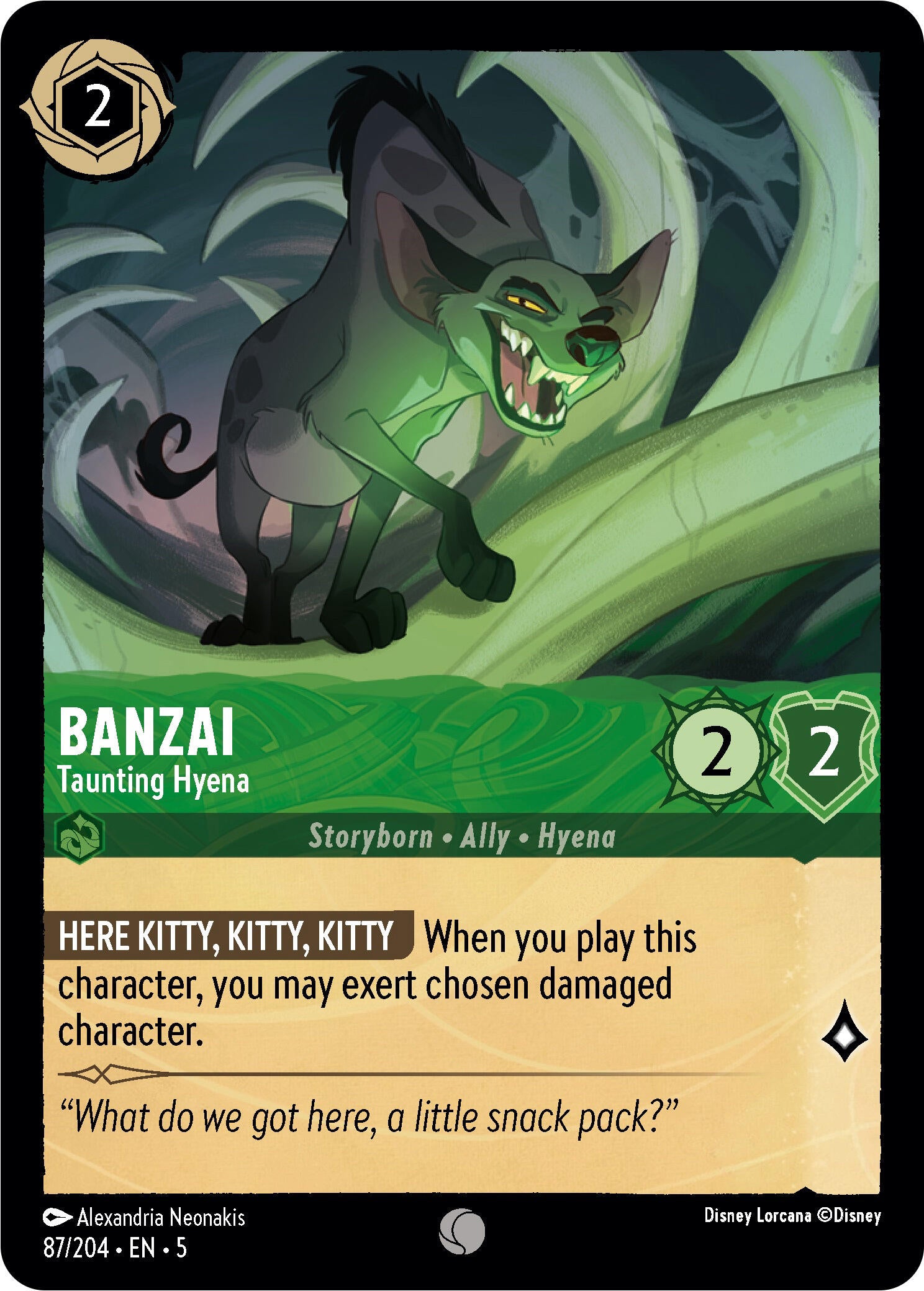 Banzai - Taunting Hyena (87/204) [Shimmering Skies] - Trinity Hobby