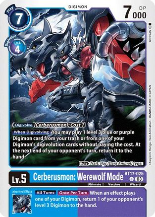 Cerberusmon: Werewolf Mode [BT17-025] [Secret Crisis] - Trinity Hobby