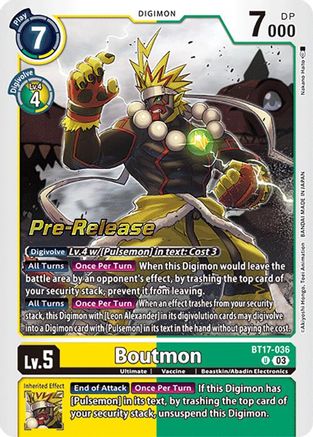 Boutmon [BT17-036] [Secret Crisis Pre-Release Cards] - Trinity Hobby