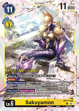 Sakuyamon [BT17-038] [Secret Crisis Pre-Release Cards] - Trinity Hobby