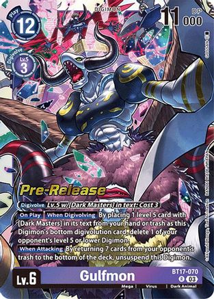 Gulfmon [BT17-070] [Secret Crisis Pre-Release Cards] - Trinity Hobby