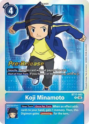 Koji Minamoto [BT17-083] [Secret Crisis Pre-Release Cards] - Trinity Hobby