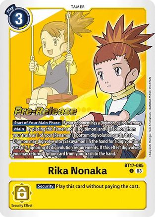 Rika Nonaka [BT17-085] [Secret Crisis Pre-Release Cards] - Trinity Hobby