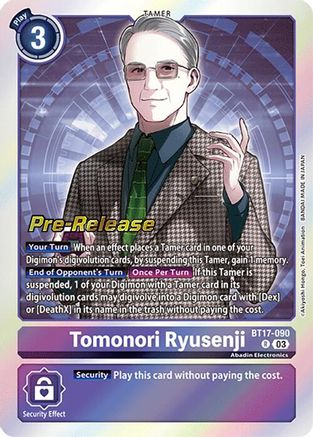 Tomonori Ryusenji [BT17-090] [Secret Crisis Pre-Release Cards] - Trinity Hobby