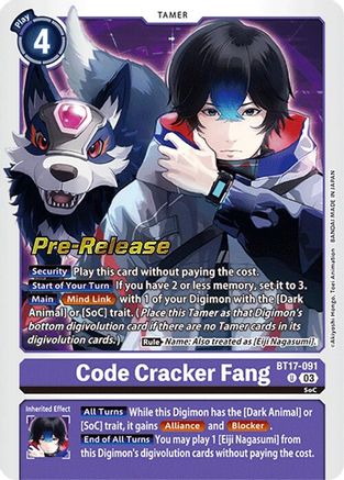 Code Cracker Fang [BT17-091] [Secret Crisis Pre-Release Cards] - Trinity Hobby