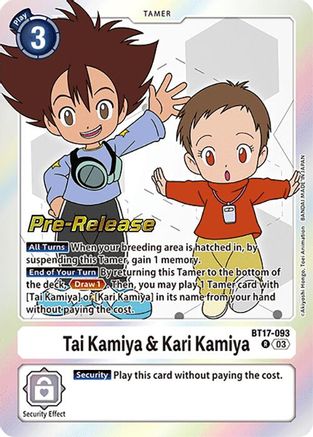 Tai Kamiya & Kari Kamiya [BT17-093] [Secret Crisis Pre-Release Cards] - Trinity Hobby