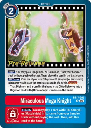 Miraculous Mega Knight [BT17-095] [Secret Crisis Pre-Release Cards] - Trinity Hobby