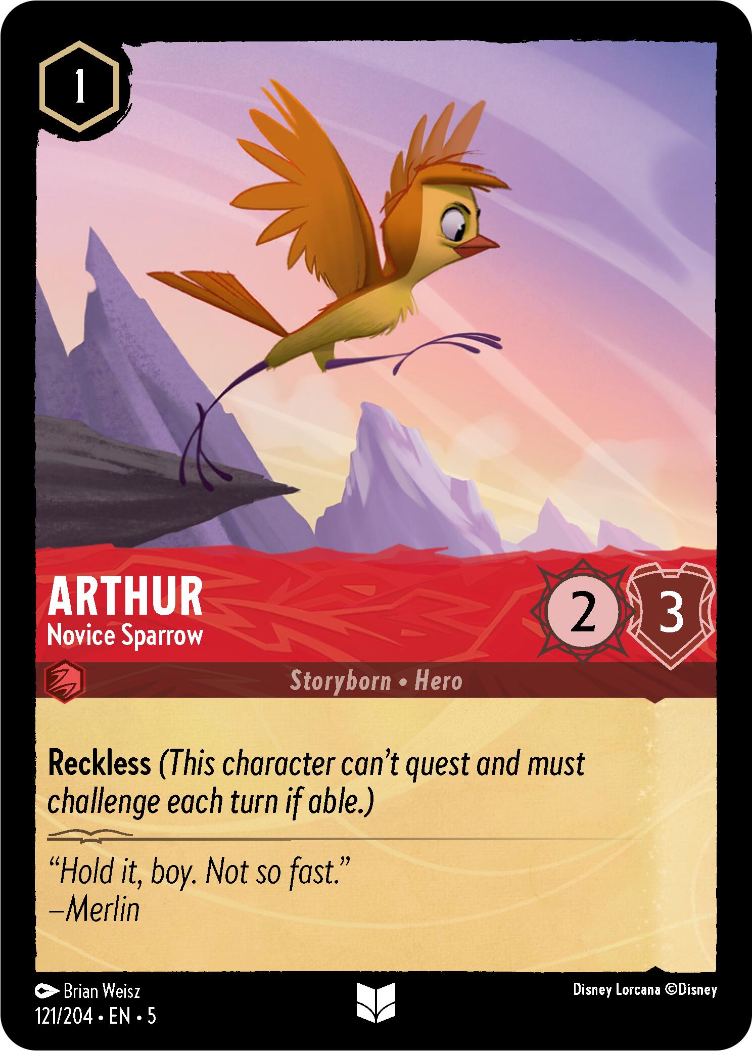 Arthur - Novice Sparrow (121/204) [Shimmering Skies] - Trinity Hobby