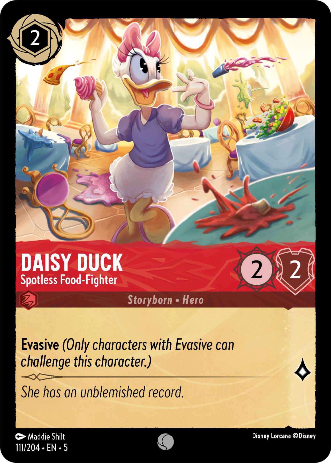 Daisy Duck - Spotless Food-Fighter (111/204) [Shimmering Skies] - Trinity Hobby