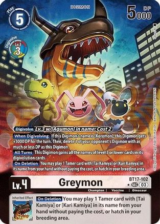 Greymon [BT17-102] (Alternate Art) [Secret Crisis] - Trinity Hobby