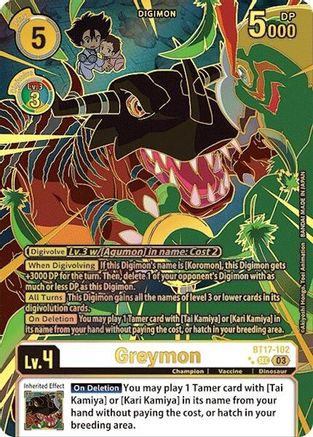 Greymon [BT17-102] (Left) (Textured) [Secret Crisis] - Trinity Hobby