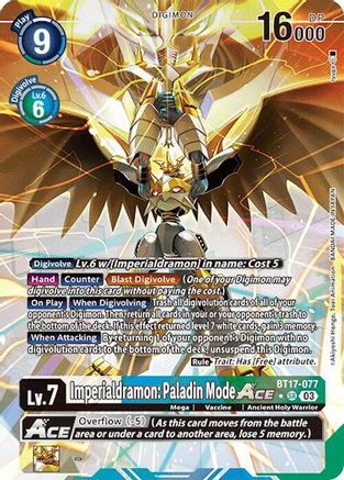Imperialdramon: Paladin Mode ACE [BT17-077] (Alternate Art) [Secret Crisis] - Trinity Hobby