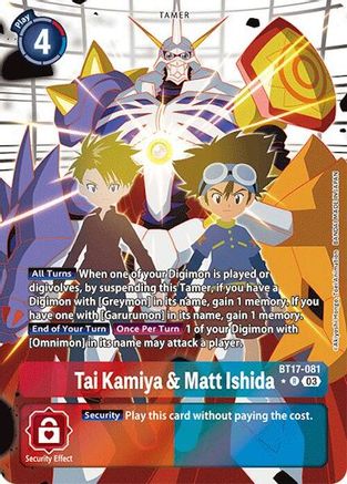 Tai Kamiya & Matt Ishida [BT17-081] (Alternate Art) [Secret Crisis] - Trinity Hobby