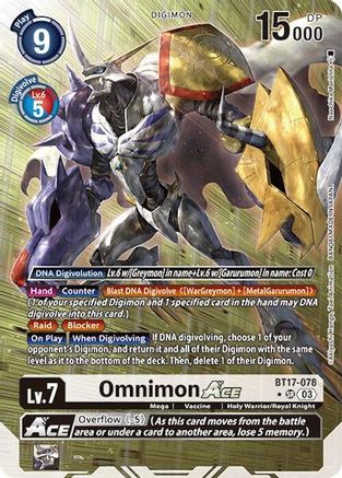Omnimon ACE [BT17-078] (Alternate Art) [Secret Crisis] - Trinity Hobby